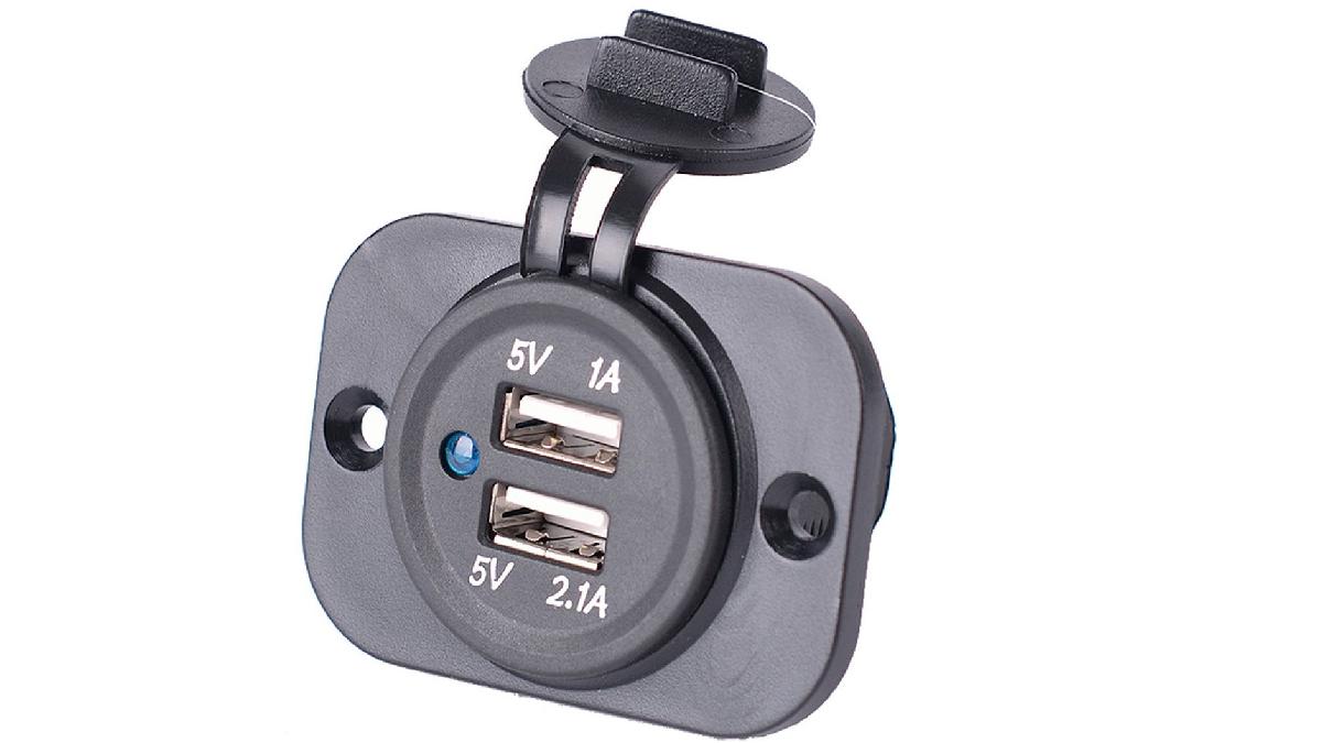 Adaptateur+USB+d%27encastr%C3%A9+2xUSB+5V-2%2C1A%261A%2FInput+12V-24V